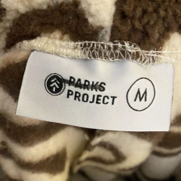 Parks Project Jogger Yellowstone Geyser High Pile Fleece Adult Sz M Brown NWOT - Picture 2 of 8